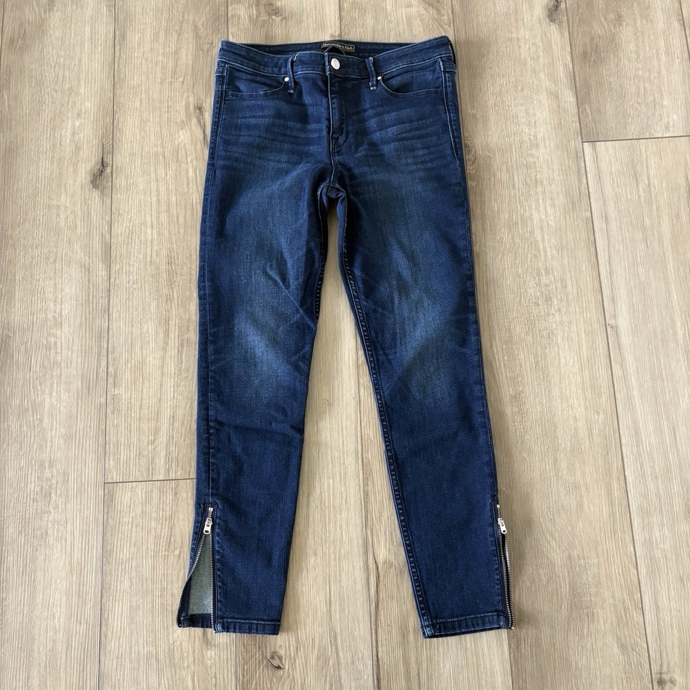 Abercrombie & Fitch Jeans‎ Womens 28 - Super Skinny Ankle Zip Dark Wash